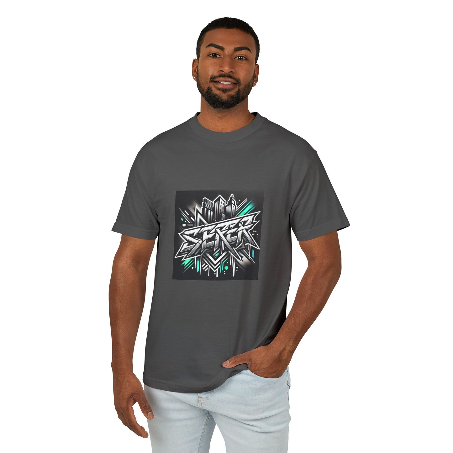 Street Art Inspired Unisex Heavyweight Cotton Tee – Urban Style & Kreativer Ausdruck