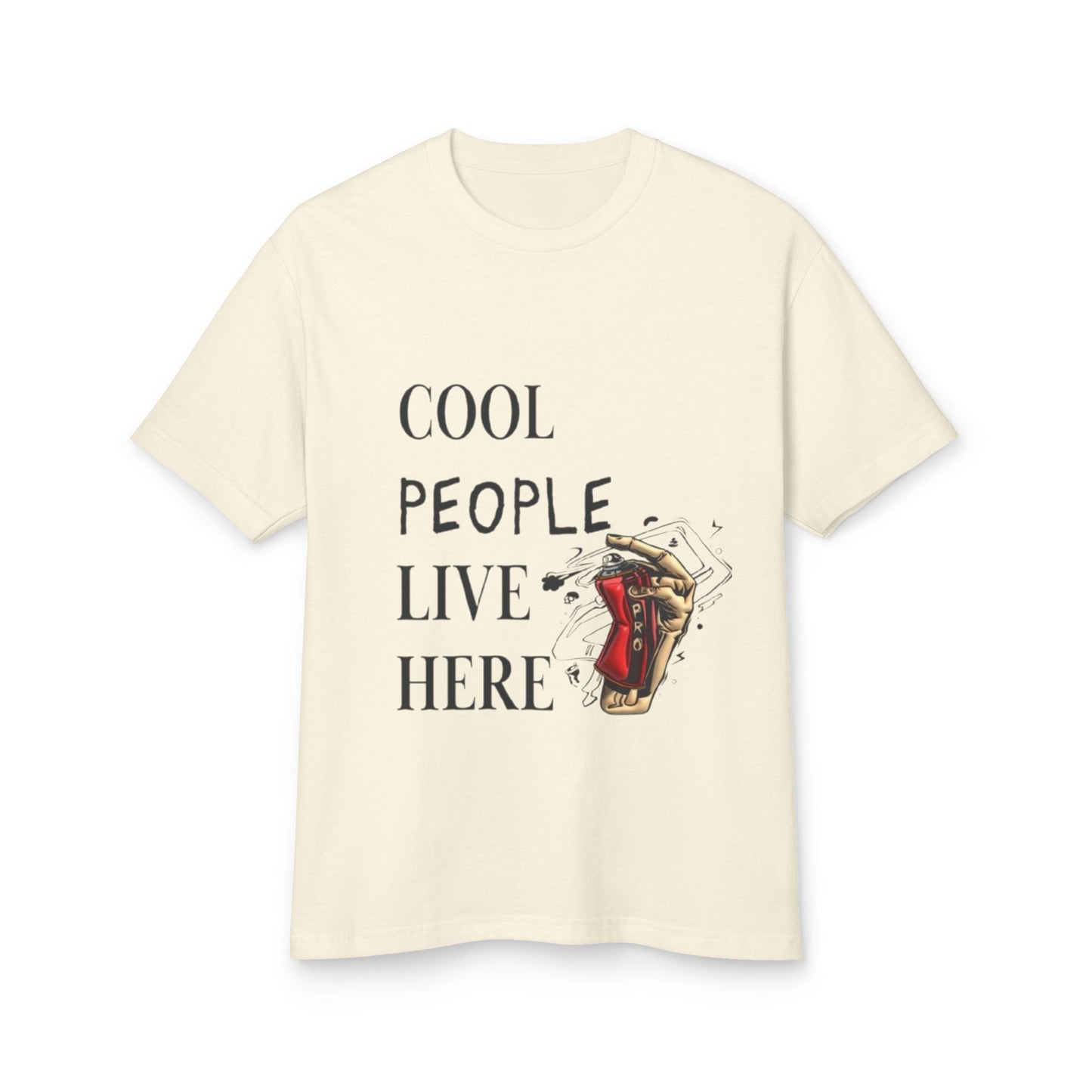 Cool People Live Here Unisex Tee - Heavyweight Cotton T-Shirt
