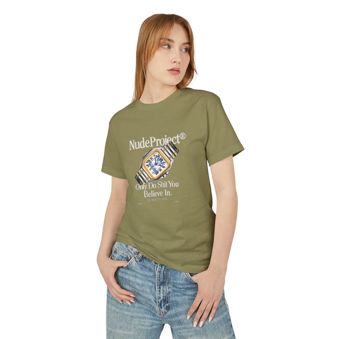 Unisex Heavyweight Cotton Tee - 'Only Do Shit You Believe In' Graphic Design