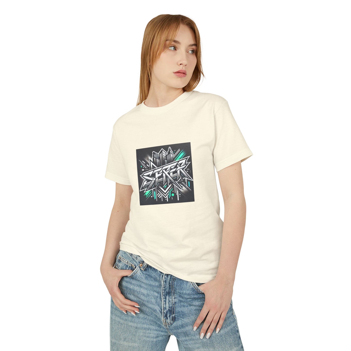 Street Art Inspired Unisex Heavyweight Cotton Tee – Urban Style & Kreativer Ausdruck