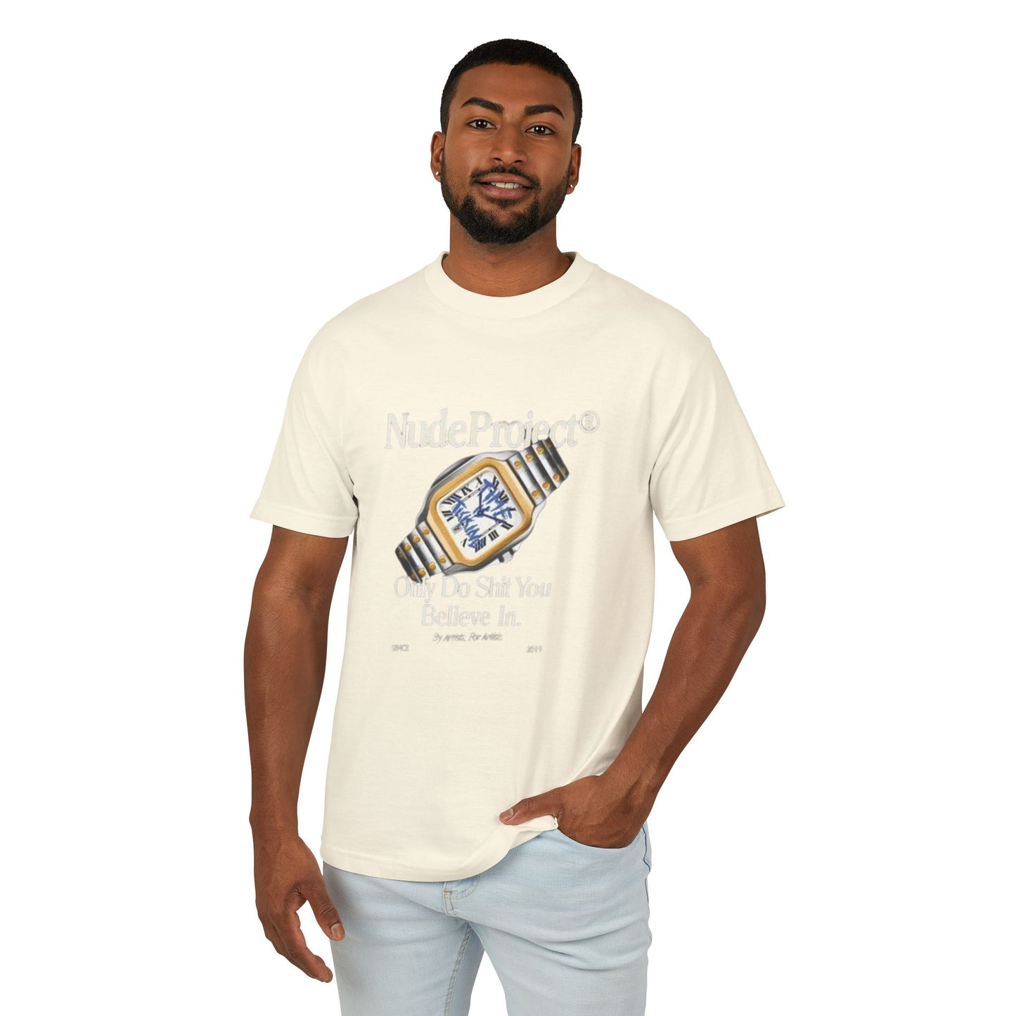 Unisex Heavyweight Cotton Tee - 'Only Do Shit You Believe In' Graphic Design