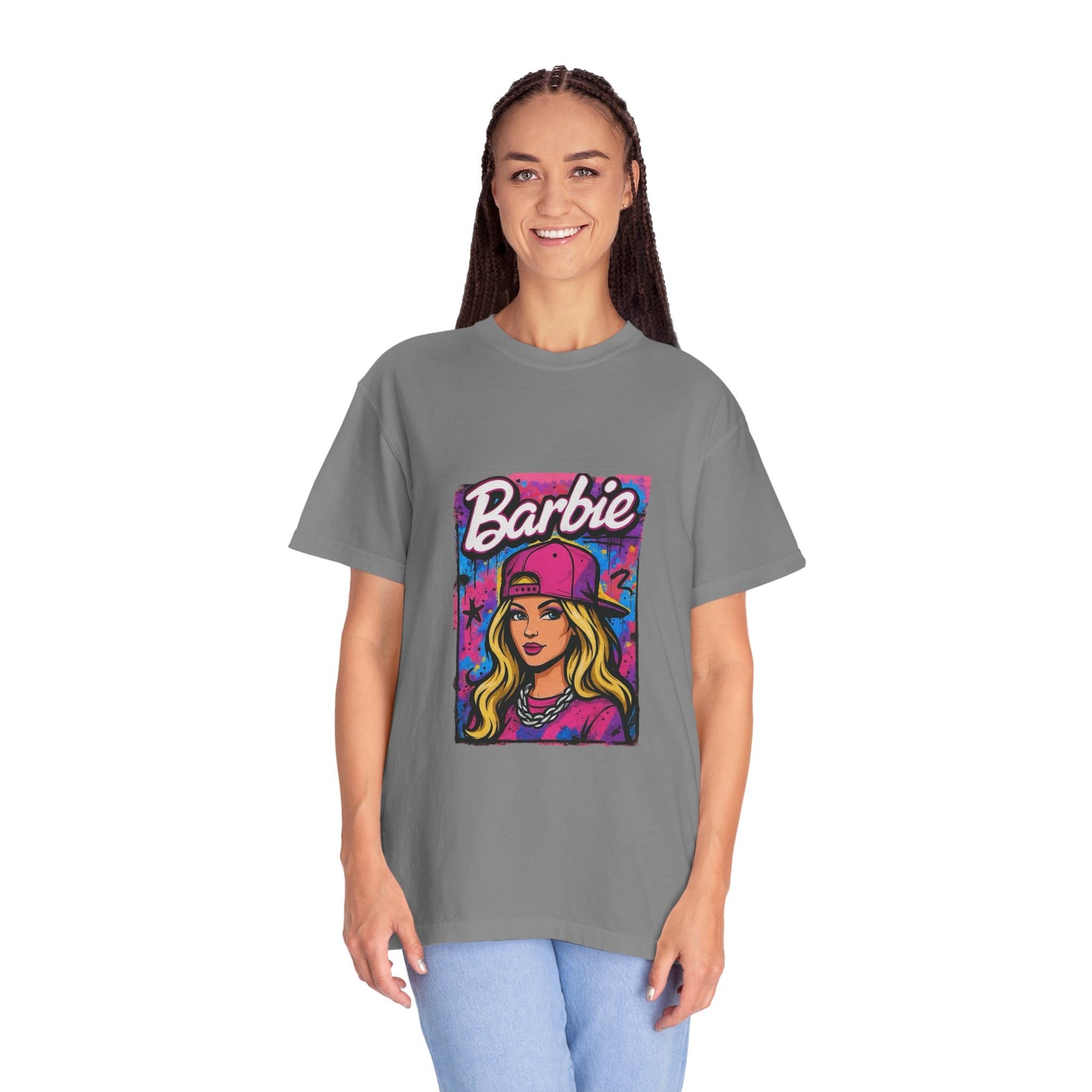 Barbie-Inspired Unisex Garment-Dyed T-Shirt – Stylische Streetwear