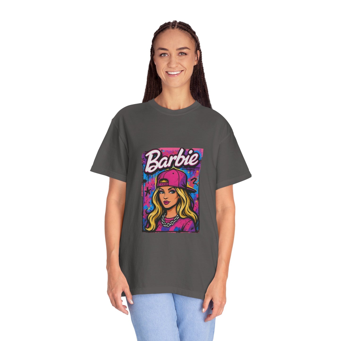 Barbie-Inspired Unisex Garment-Dyed T-Shirt – Stylische Streetwear