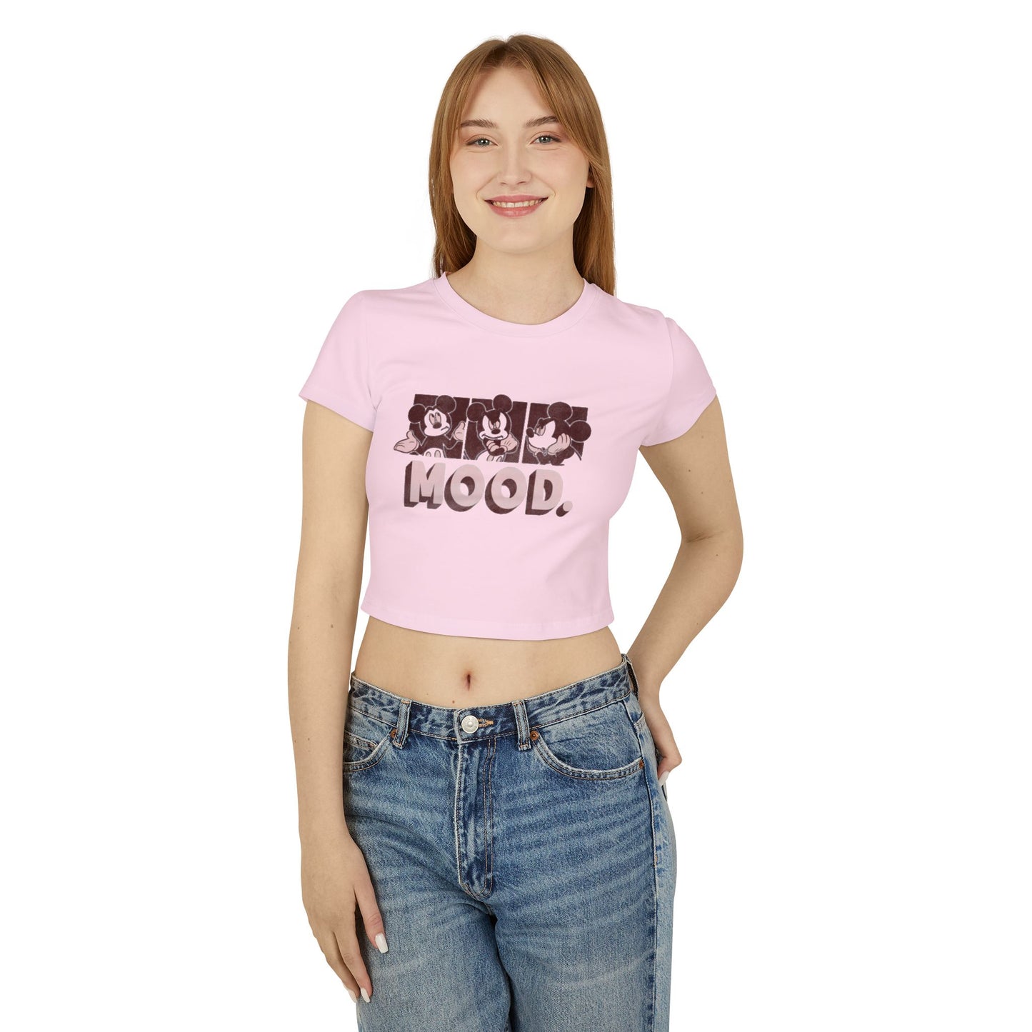 Mickey Mood Women's – Trendy Casual Crop Top