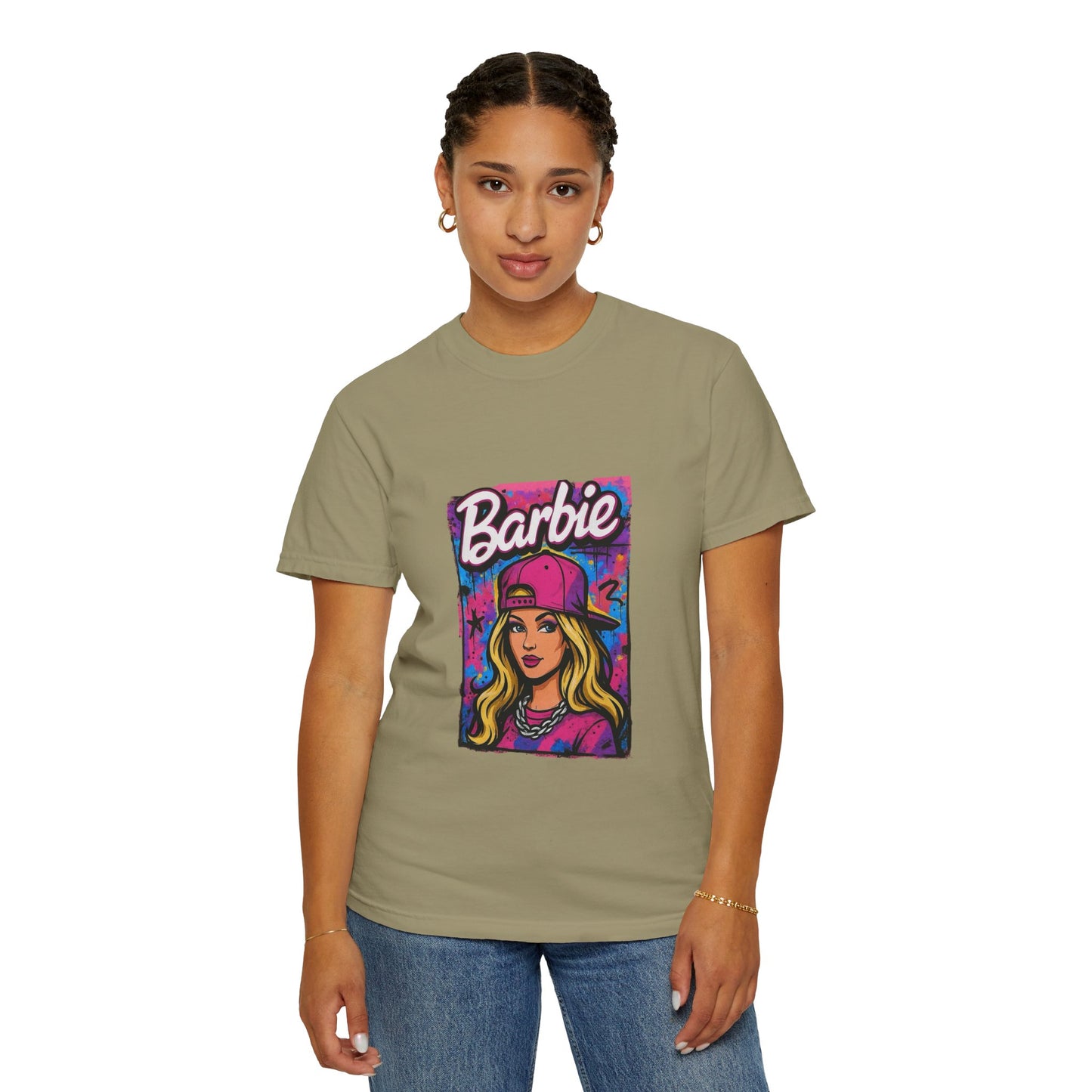 Barbie-Inspired Unisex Garment-Dyed T-Shirt – Stylische Streetwear