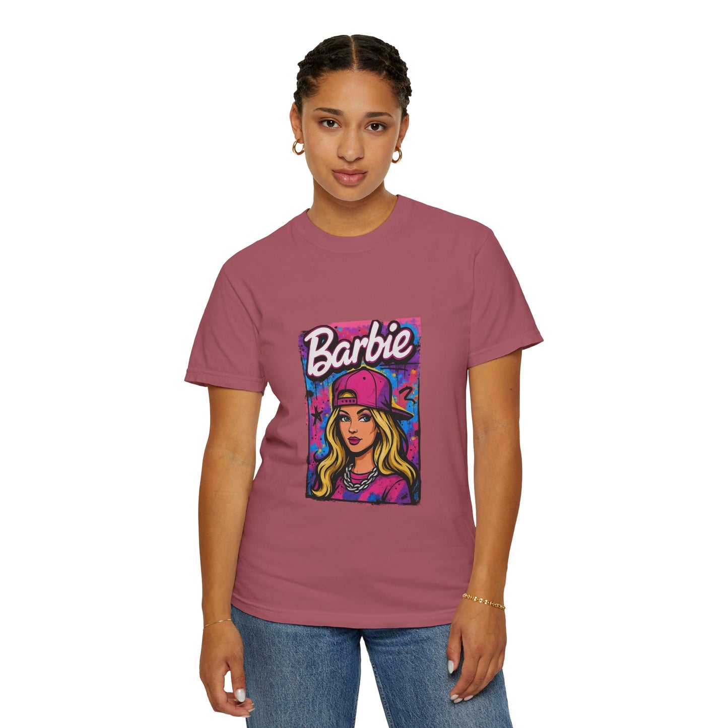 Barbie-Inspired Unisex Garment-Dyed T-Shirt – Stylische Streetwear