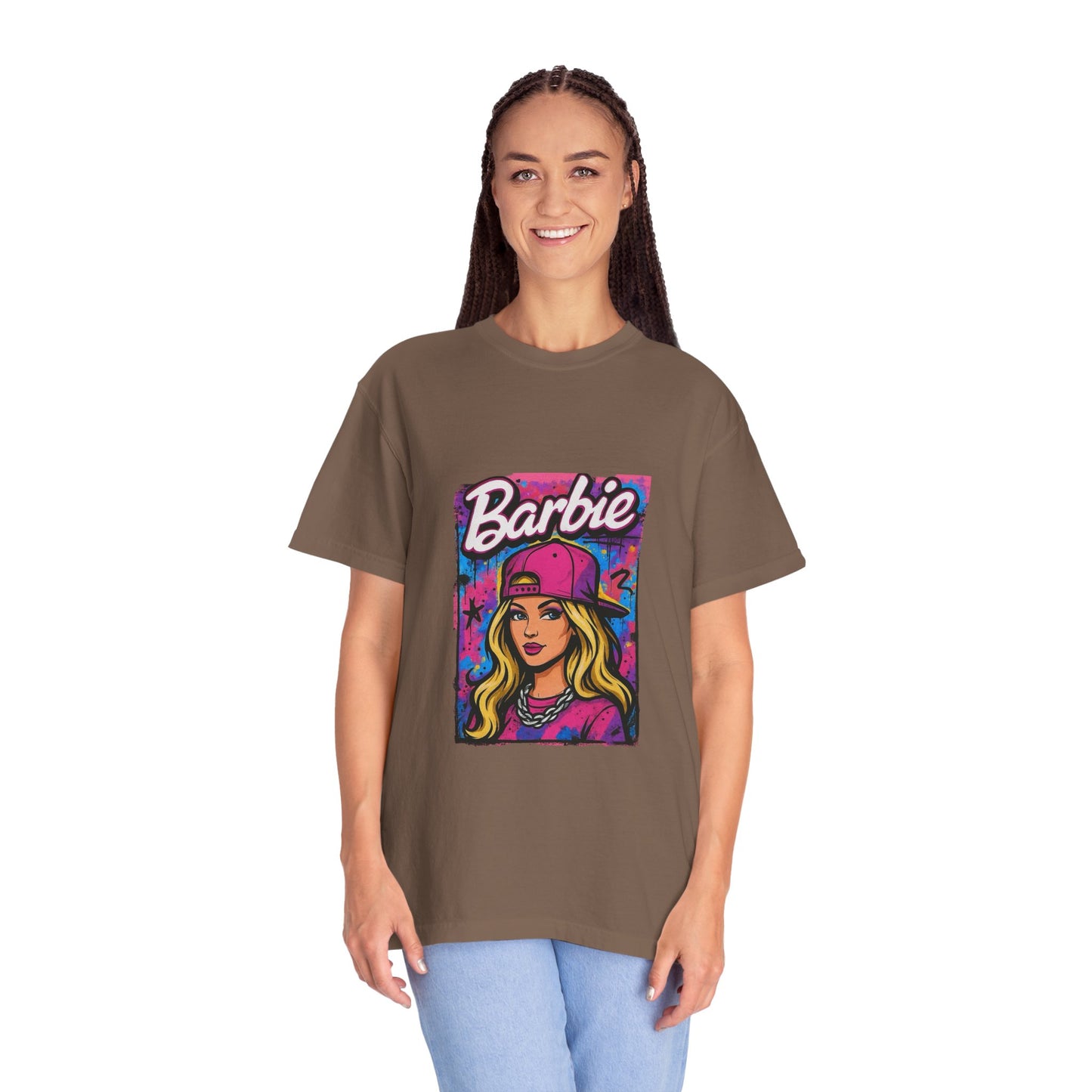 Barbie-Inspired Unisex Garment-Dyed T-Shirt – Stylische Streetwear