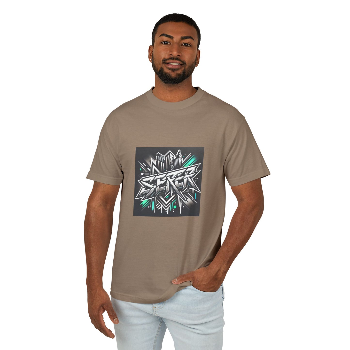 Street Art Inspired Unisex Heavyweight Cotton Tee – Urban Style & Kreativer Ausdruck