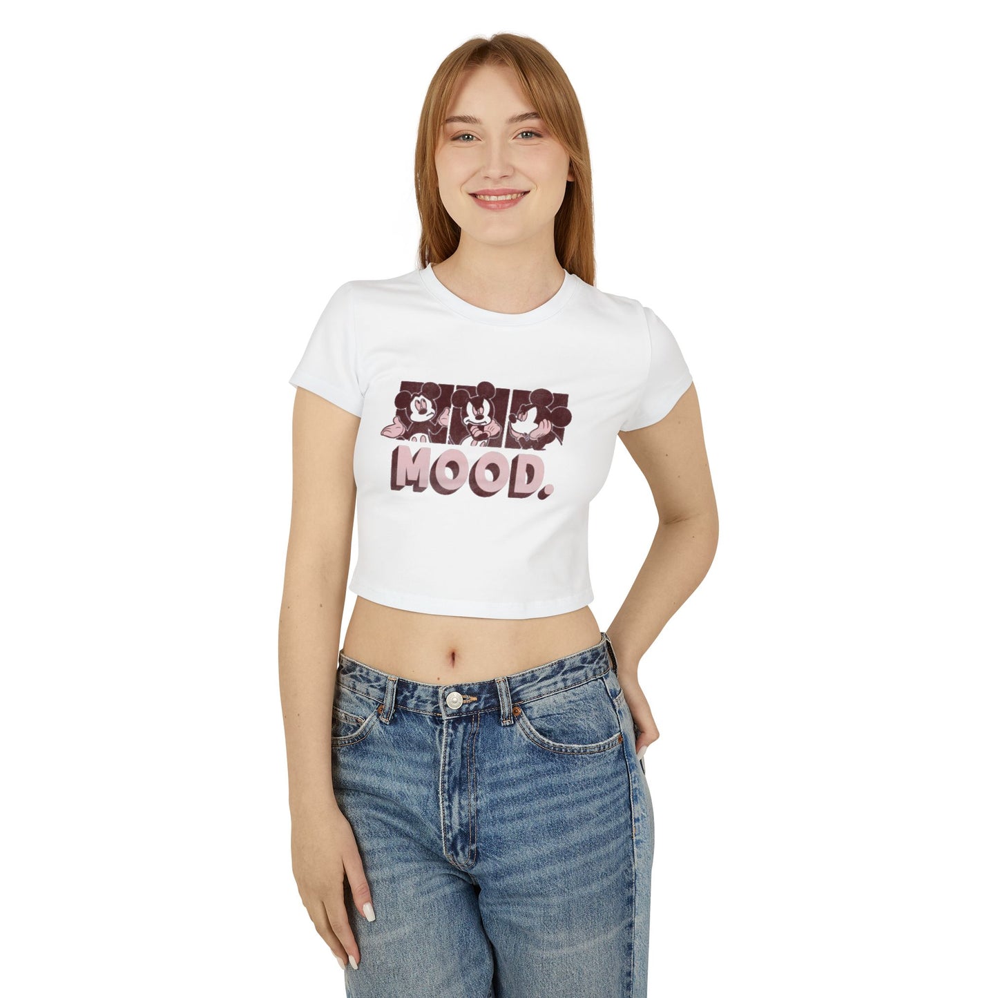Mickey Mood Women's – Trendy Casual Crop Top