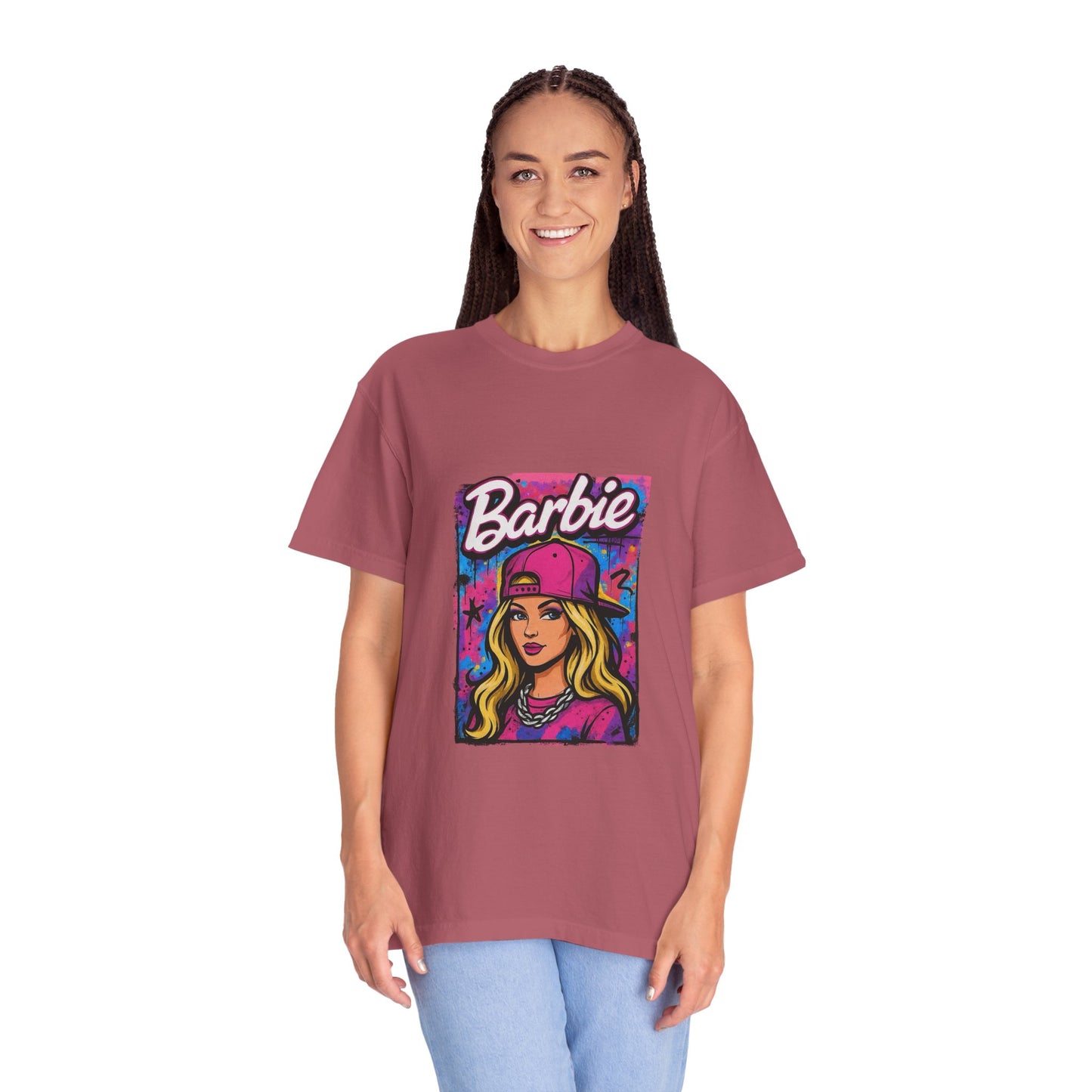 Barbie-Inspired Unisex Garment-Dyed T-Shirt – Stylische Streetwear