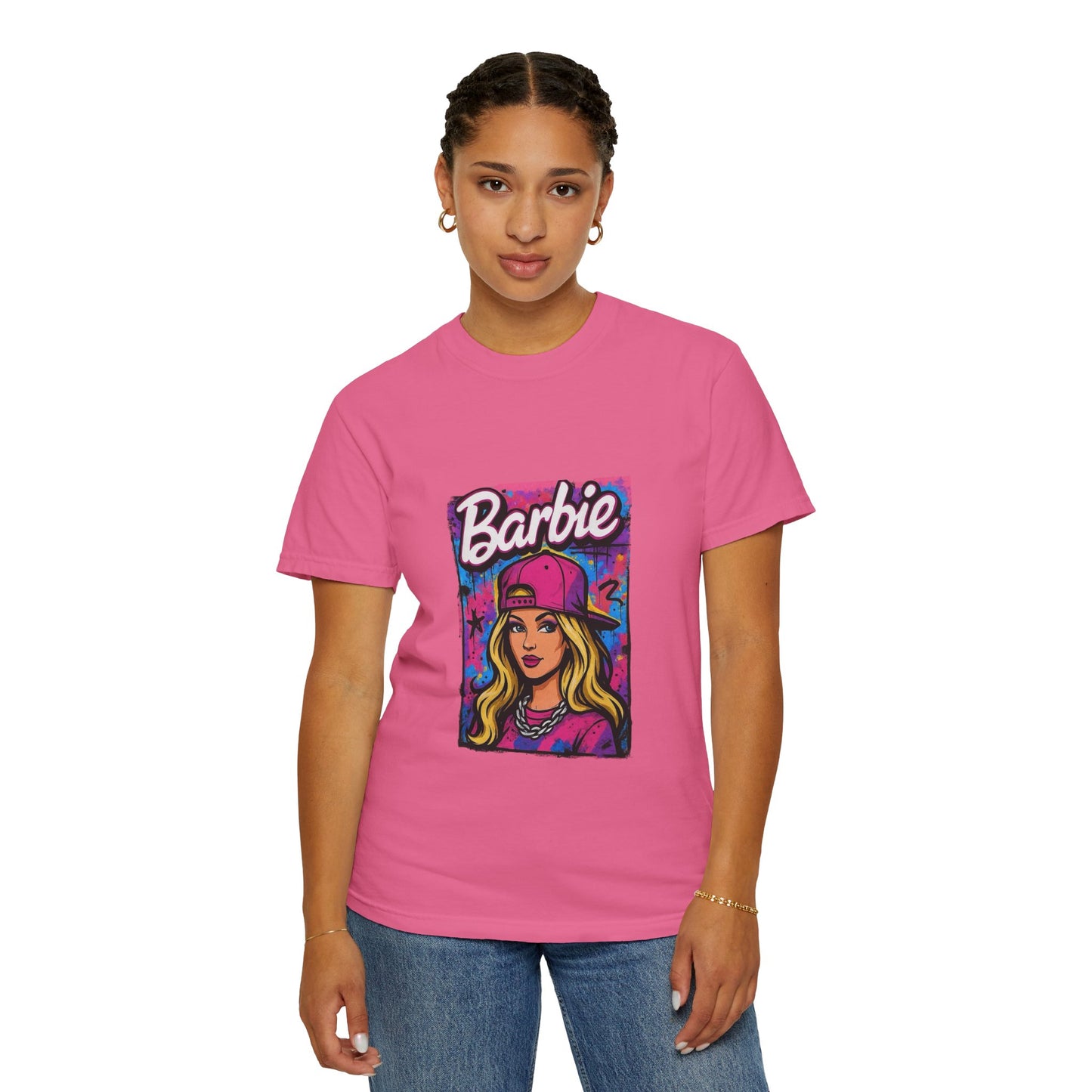 Barbie-Inspired Unisex Garment-Dyed T-Shirt – Stylische Streetwear
