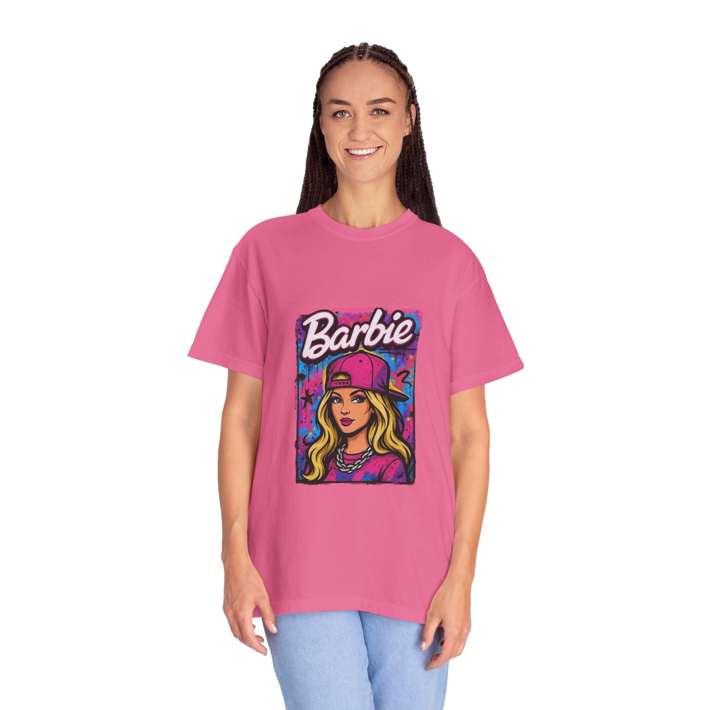 Barbie-Inspired Unisex Garment-Dyed T-Shirt – Stylische Streetwear