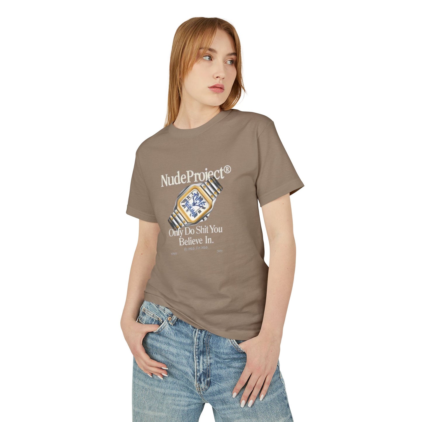 Unisex Heavyweight Cotton Tee - 'Only Do Shit You Believe In' Graphic Design