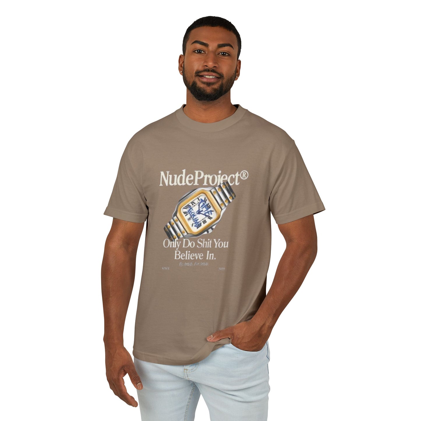 Unisex Heavyweight Cotton Tee - 'Only Do Shit You Believe In' Graphic Design