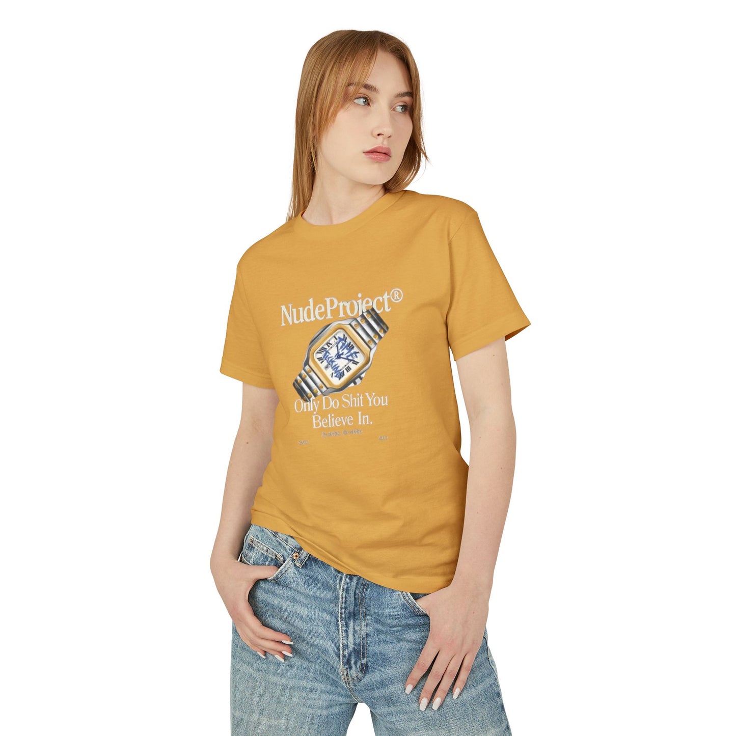 Unisex Heavyweight Cotton Tee - 'Only Do Shit You Believe In' Graphic Design