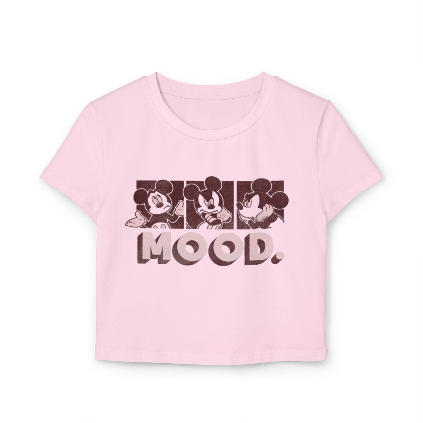 Mickey Mood Women's – Trendy Casual Crop Top