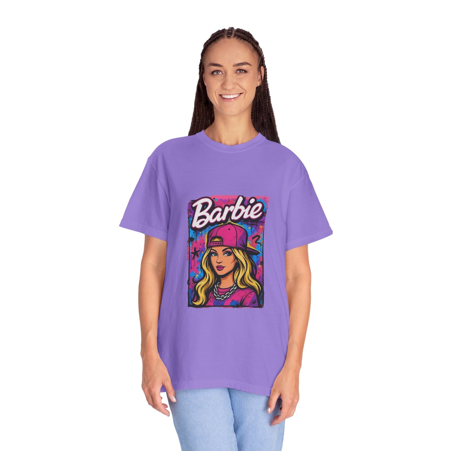 Barbie-Inspired Unisex Garment-Dyed T-Shirt – Stylische Streetwear