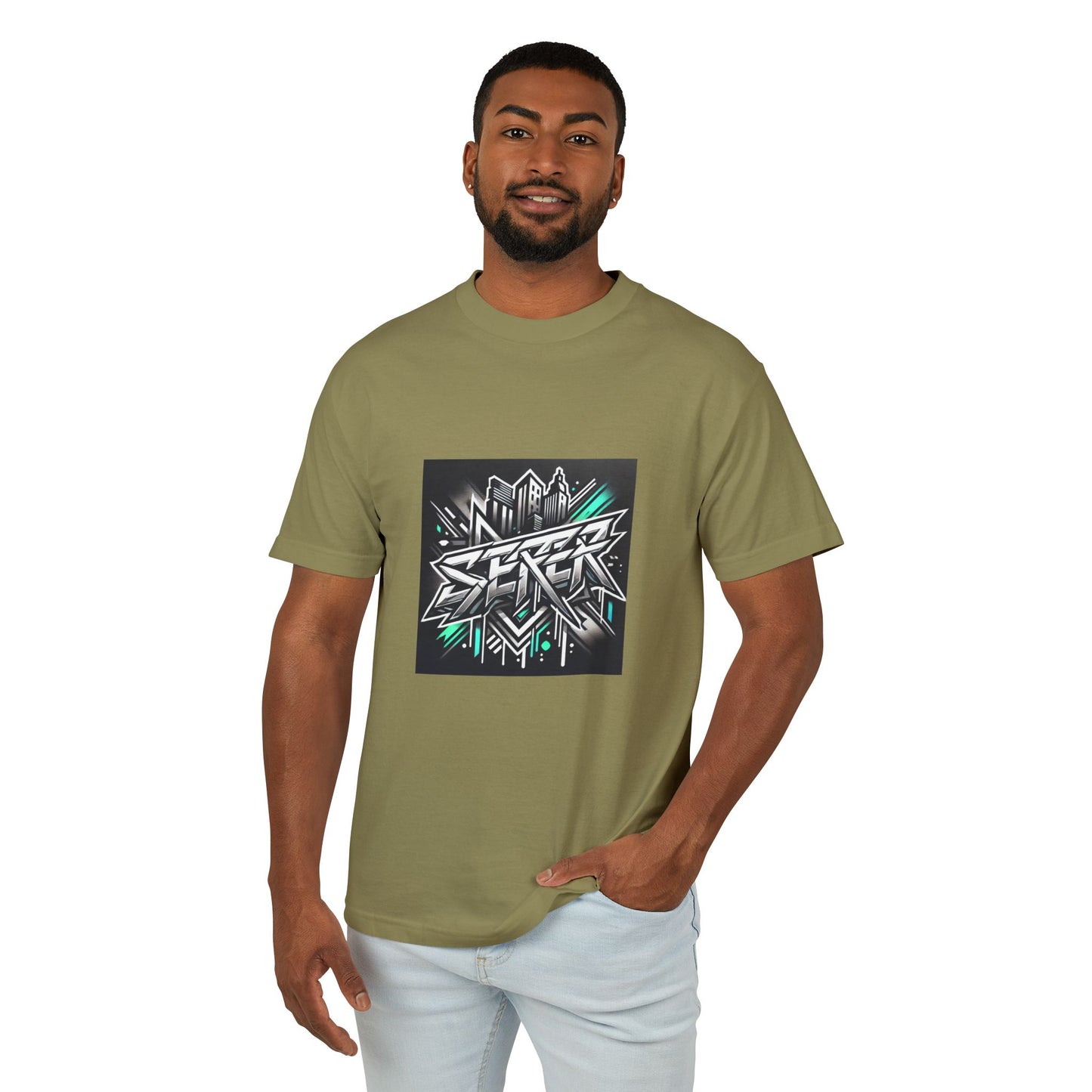 Street Art Inspired Unisex Heavyweight Cotton Tee – Urban Style & Kreativer Ausdruck