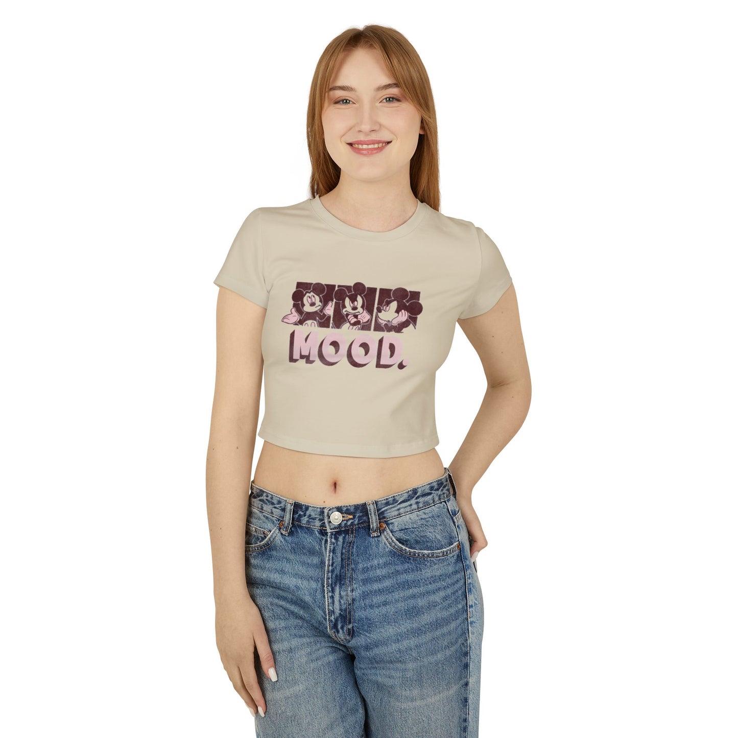Mickey Mood Women's – Trendy Casual Crop Top