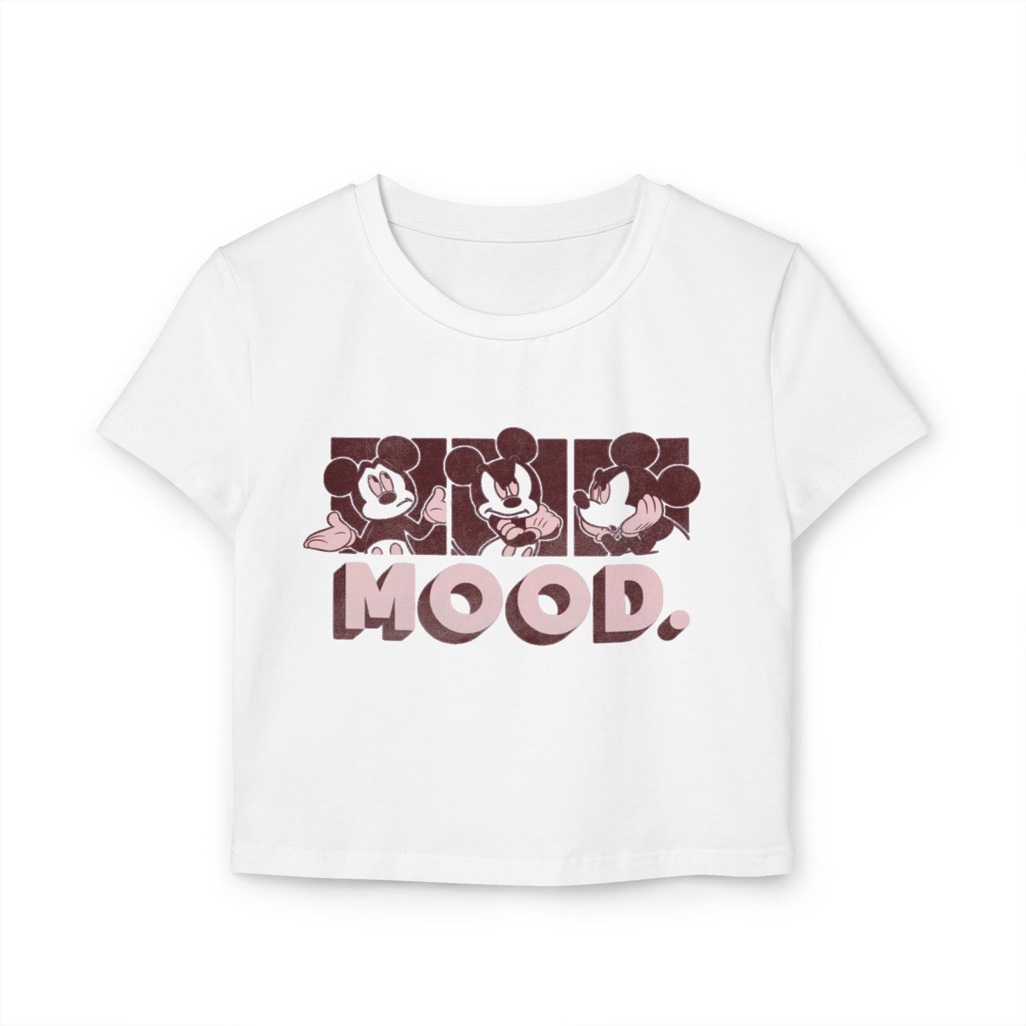 Mickey Mood Women's – Trendy Casual Crop Top