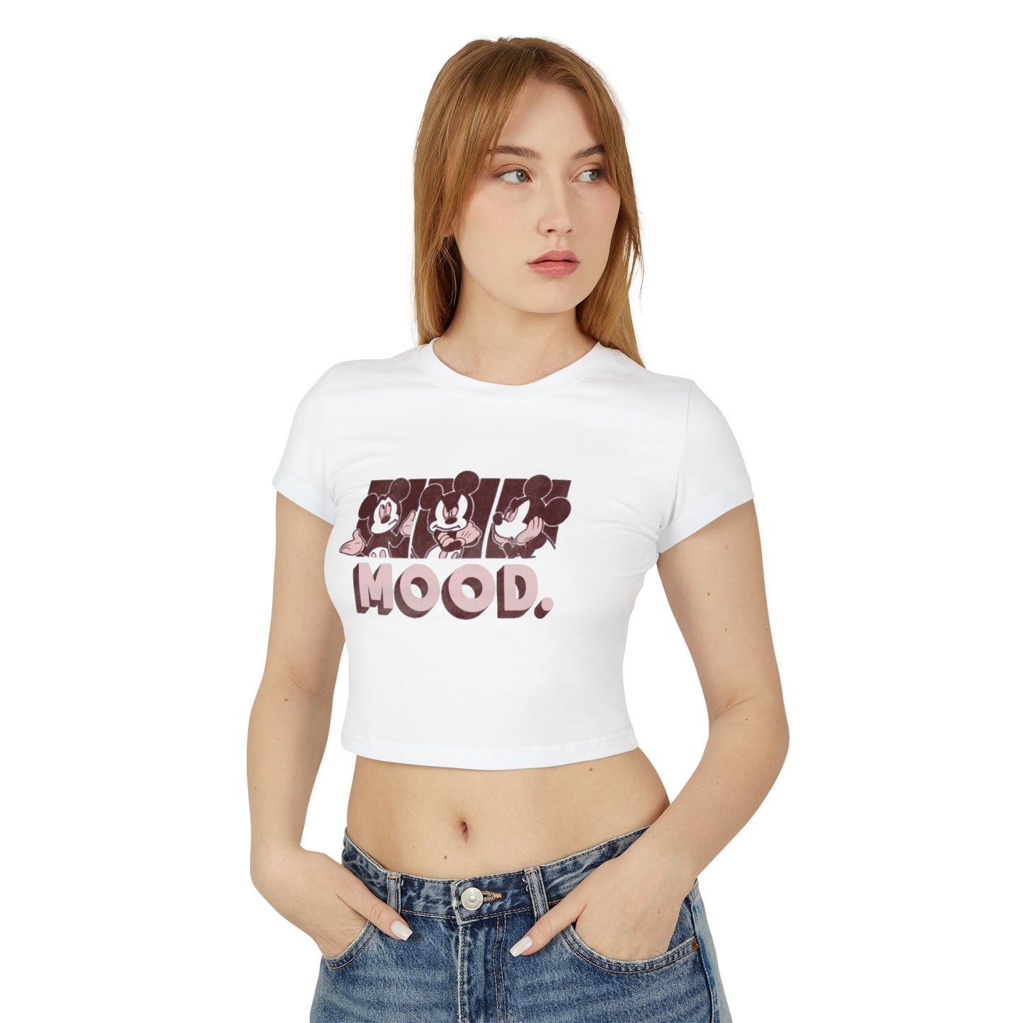 Mickey Mood Women's – Trendy Casual Crop Top