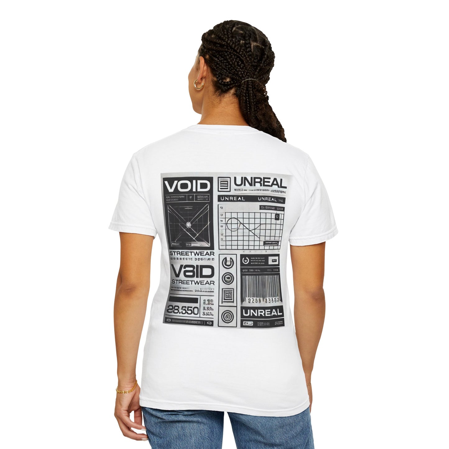 Unisex Garment-Dyed Graphic Tee - 'UNREAL' Statement T-Shirt for Streetwear Lovers