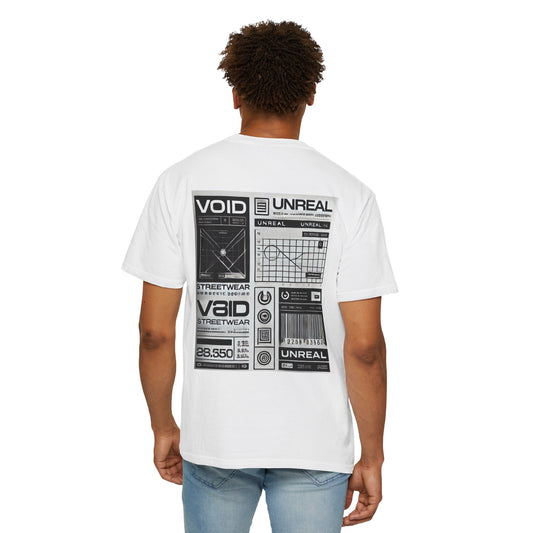Unisex Garment-Dyed Graphic Tee - 'UNREAL' Statement T-Shirt for Streetwear Lovers