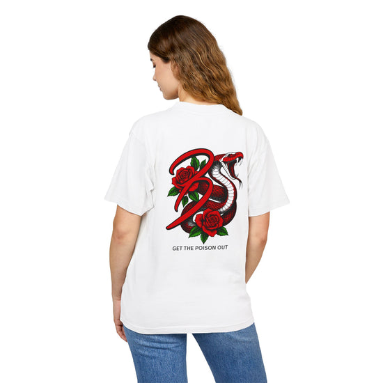 Unisex Urban Heavy Tee – Snake & Roses: Get The Poison Out.