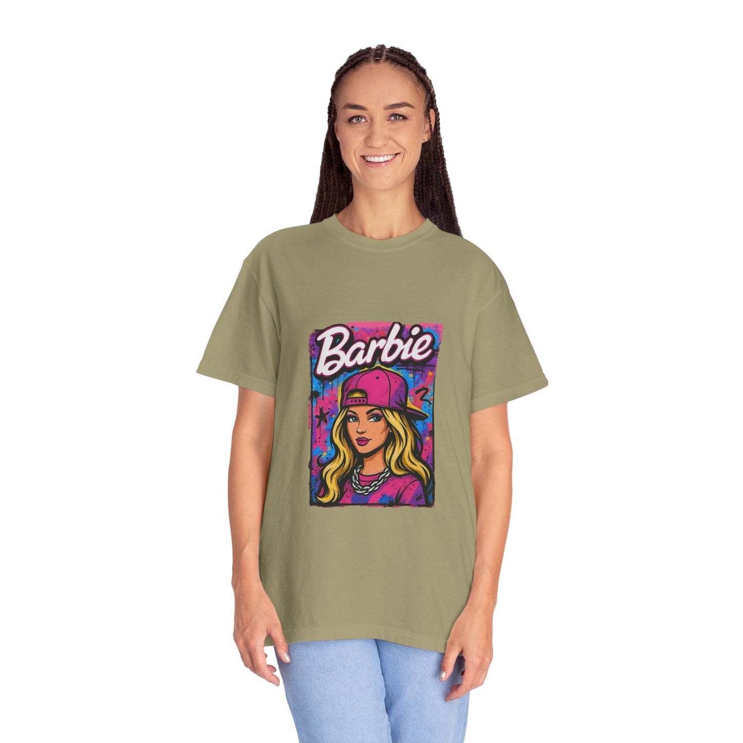 Barbie-Inspired Unisex Garment-Dyed T-Shirt – Stylische Streetwear