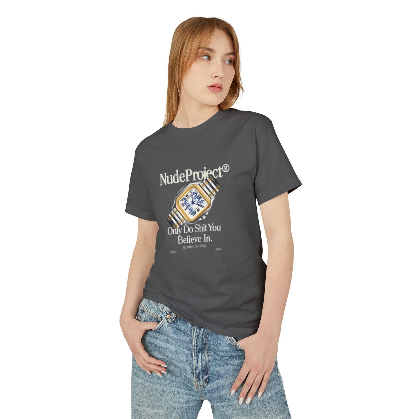 Unisex Heavyweight Cotton Tee - 'Only Do Shit You Believe In' Graphic Design