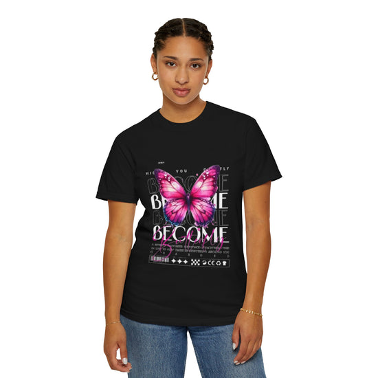 Butterfly Love Unisex Garment-Dyed T-Shirt | Inspirational Gift for Nature Lovers